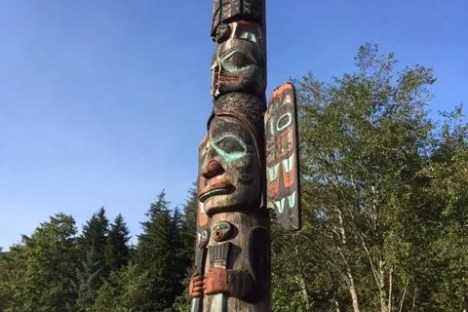 A Totem pole in Ketchikan